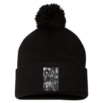 Occult Gothic Black Metal Dark Aesthetic Goth Pom Pom 12in Knit Beanie