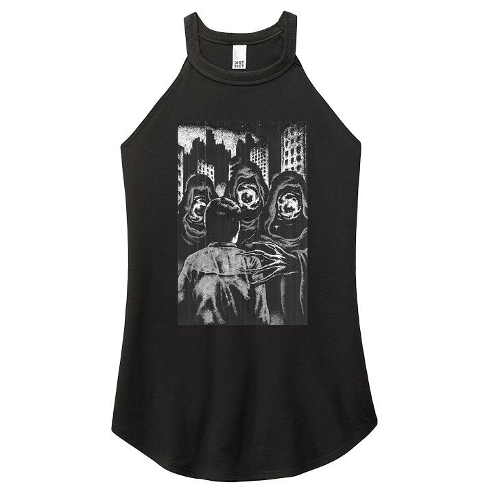 Occult Gothic Black Metal Dark Aesthetic Goth Women's Perfect Tri Rocker Tank