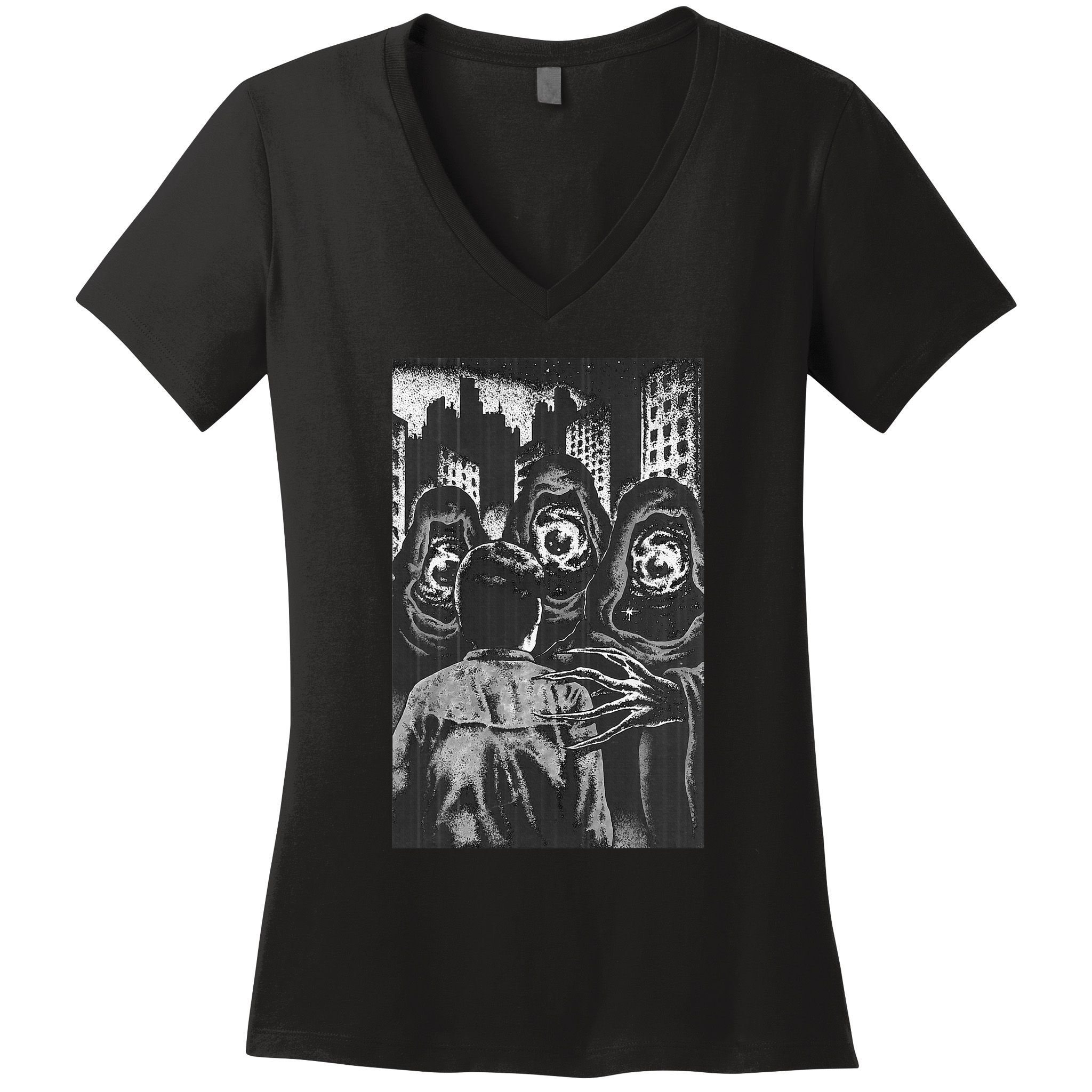 Occult Gothic Black Metal Dark Aesthetic Goth Women's V-Neck T-Shirt