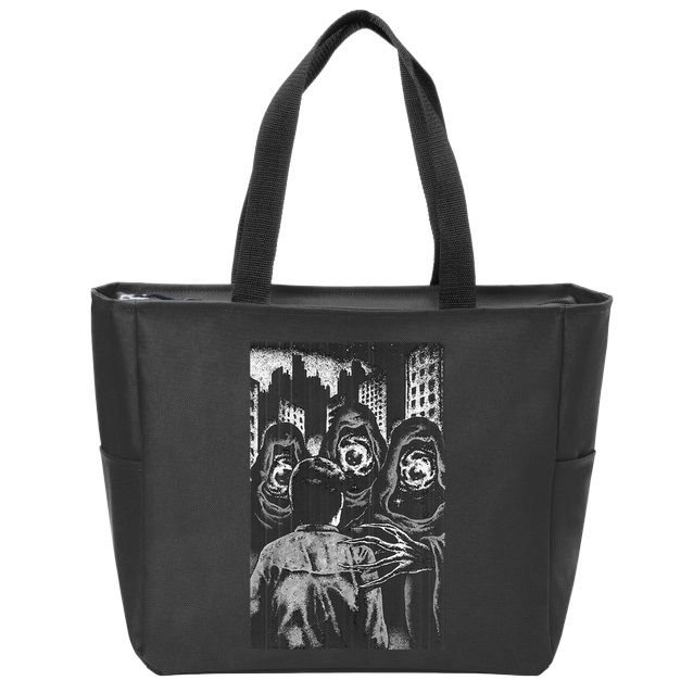 Occult Gothic Black Metal Dark Aesthetic Goth Zip Tote Bag