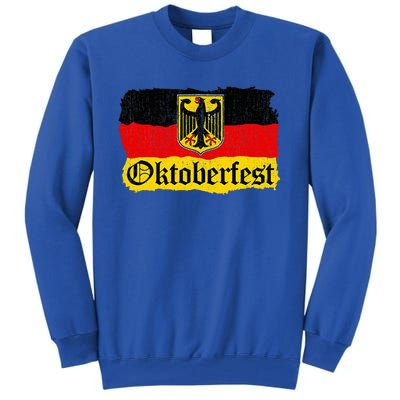 Oktoberfest German Beer Women Vintage German Flag Tall Sweatshirt