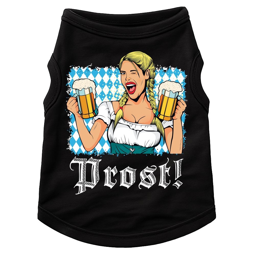 Oktoberfest Beer German Girl Bavarian Flag Drinking Prost Doggie Tank