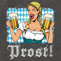 Oktoberfest Beer German Girl Bavarian Flag Drinking Prost Vector Backpack