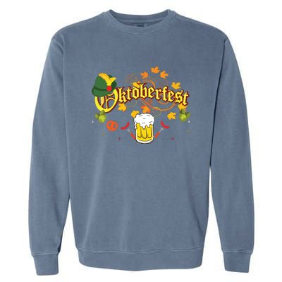 Oktoberfest German Beer Festival October Garment-Dyed Sweatshirt