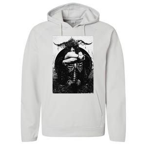 Occult Gothic Black Metal Dark Aesthetic Goth Performance Fleece Hoodie