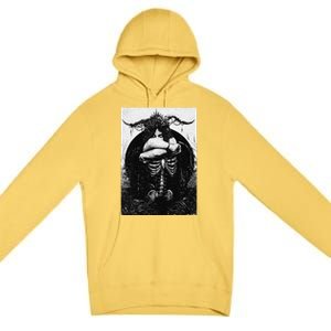 Occult Gothic Black Metal Dark Aesthetic Goth Premium Pullover Hoodie