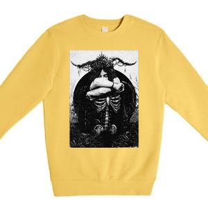 Occult Gothic Black Metal Dark Aesthetic Goth Premium Crewneck Sweatshirt