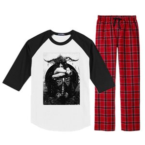 Occult Gothic Black Metal Dark Aesthetic Goth Raglan Sleeve Pajama Set