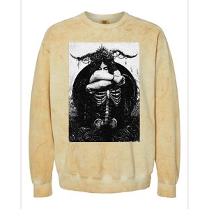 Occult Gothic Black Metal Dark Aesthetic Goth Colorblast Crewneck Sweatshirt