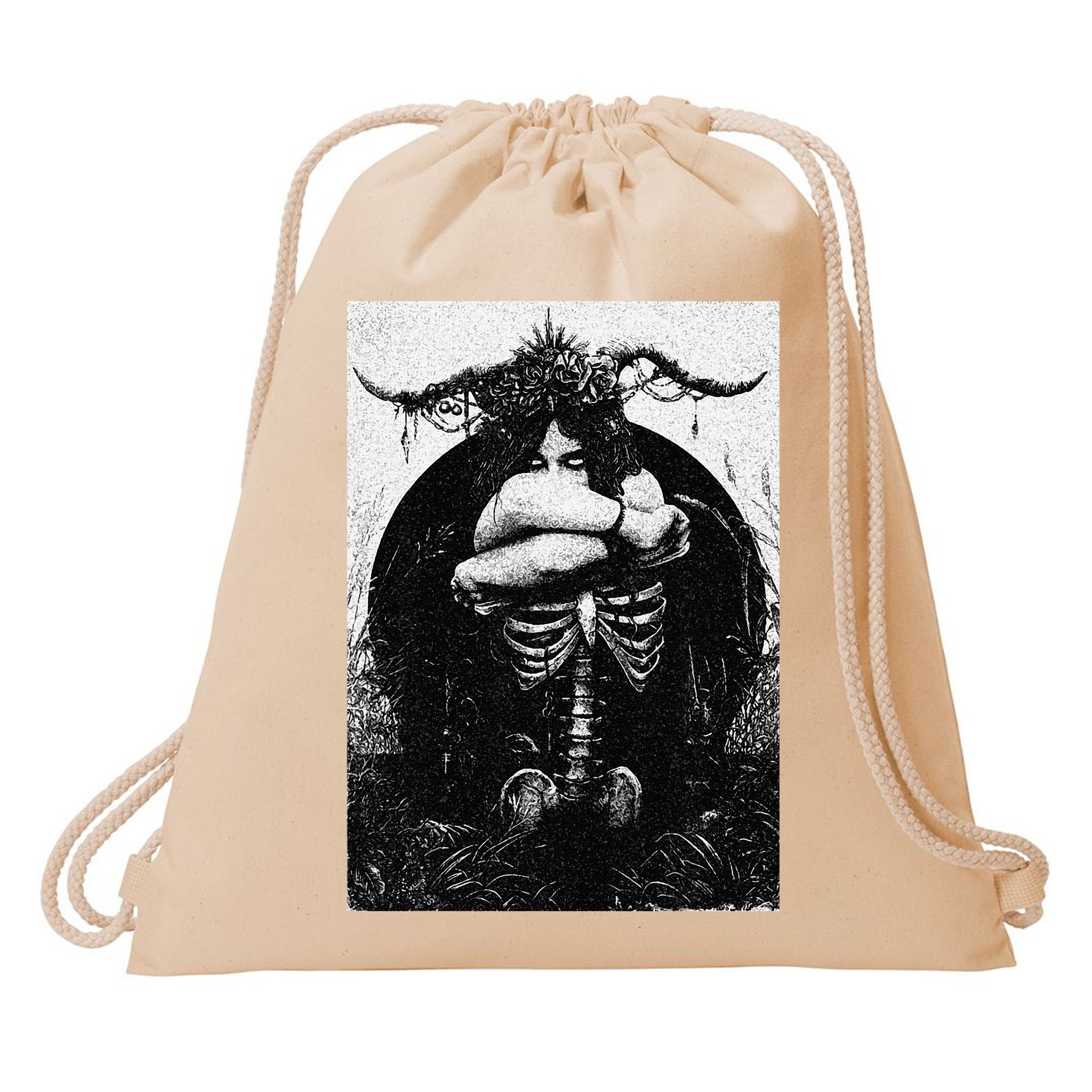 Occult Gothic Black Metal Dark Aesthetic Goth Drawstring Bag
