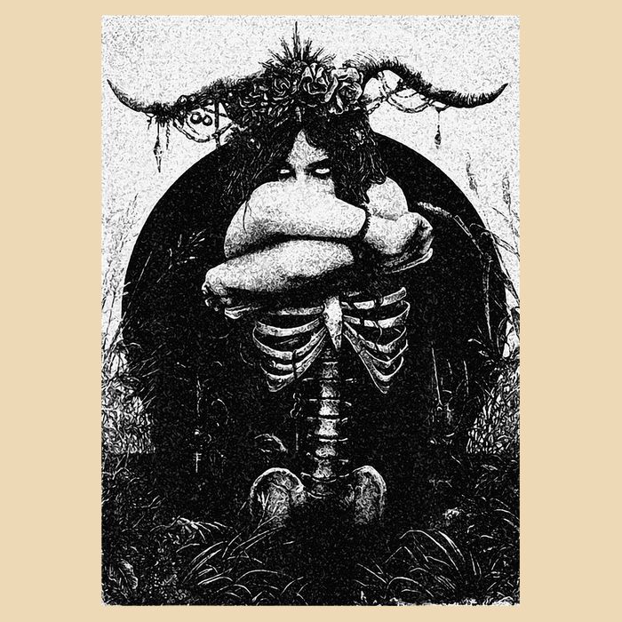 Occult Gothic Black Metal Dark Aesthetic Goth Drawstring Bag