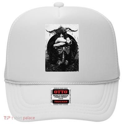 Occult Gothic Black Metal Dark Aesthetic Goth High Crown Mesh Back Trucker Hat