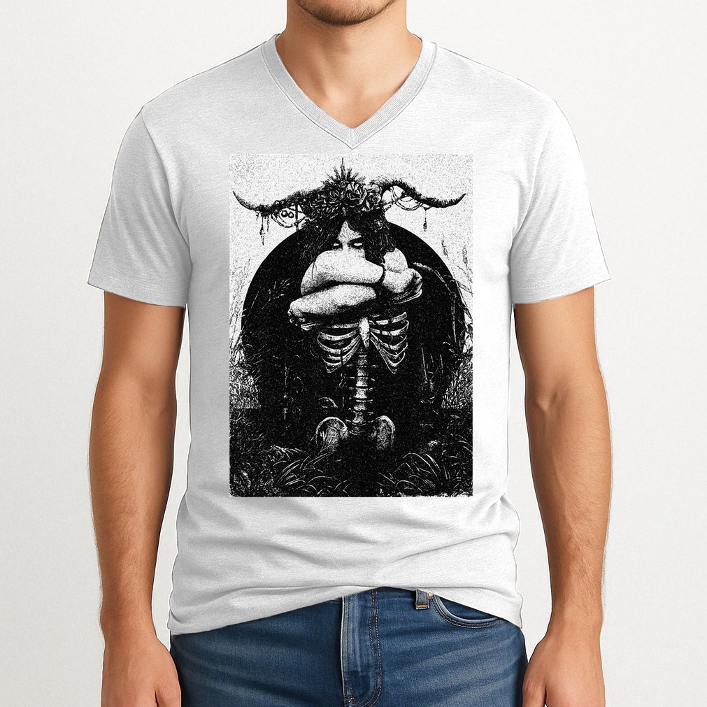 Occult Gothic Black Metal Dark Aesthetic Goth V-Neck T-Shirt