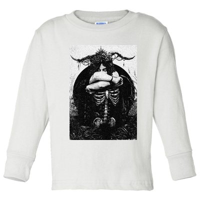 Occult Gothic Black Metal Dark Aesthetic Goth Toddler Long Sleeve Shirt