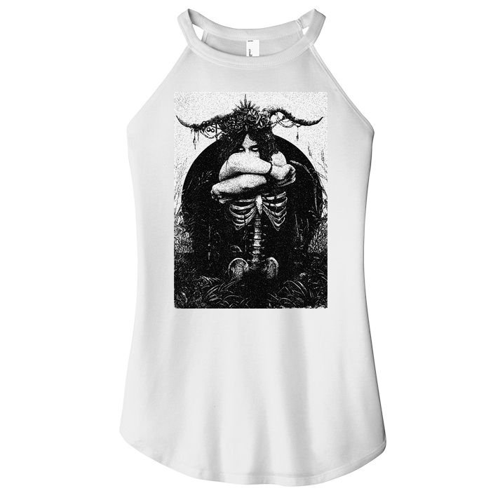 Occult Gothic Black Metal Dark Aesthetic Goth Women's Perfect Tri Rocker Tank