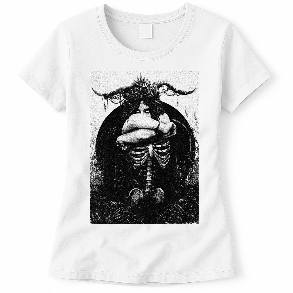 Occult Gothic Black Metal Dark Aesthetic Goth Womens T-Shirt