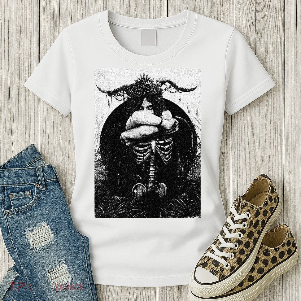 Occult Gothic Black Metal Dark Aesthetic Goth Womens T-Shirt