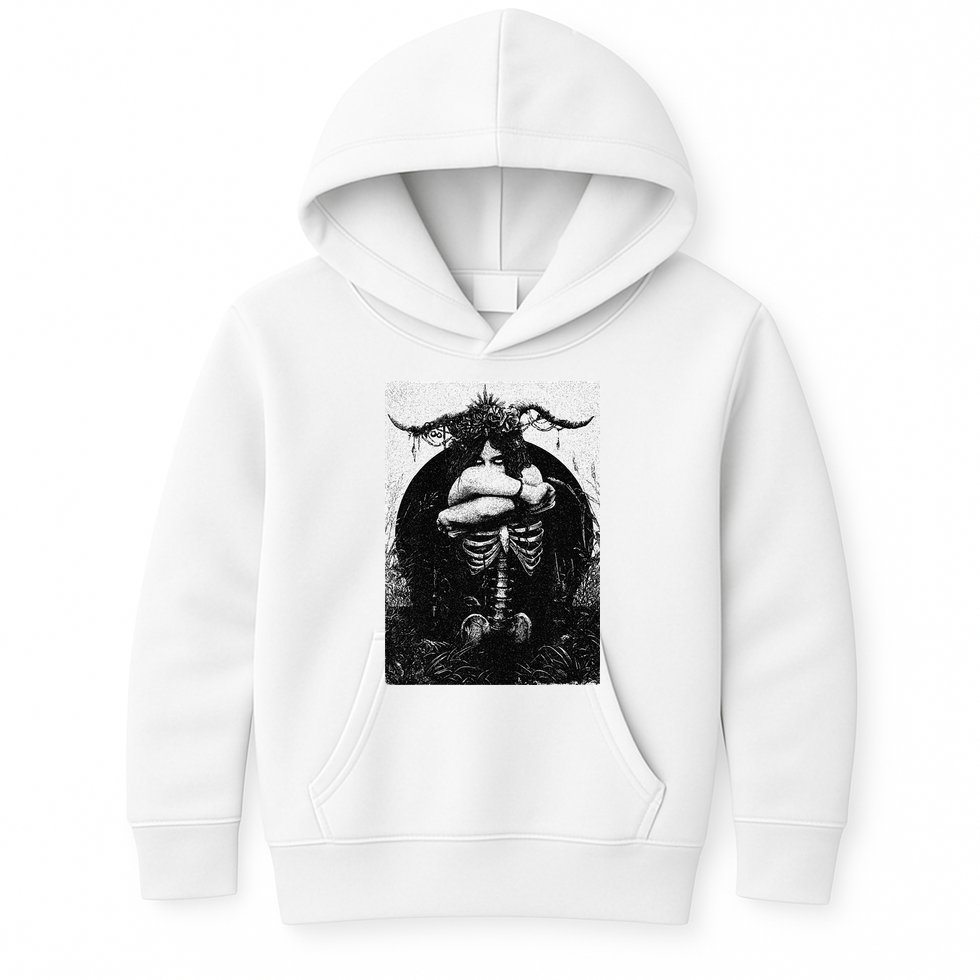Occult Gothic Black Metal Dark Aesthetic Goth Kids Hoodie