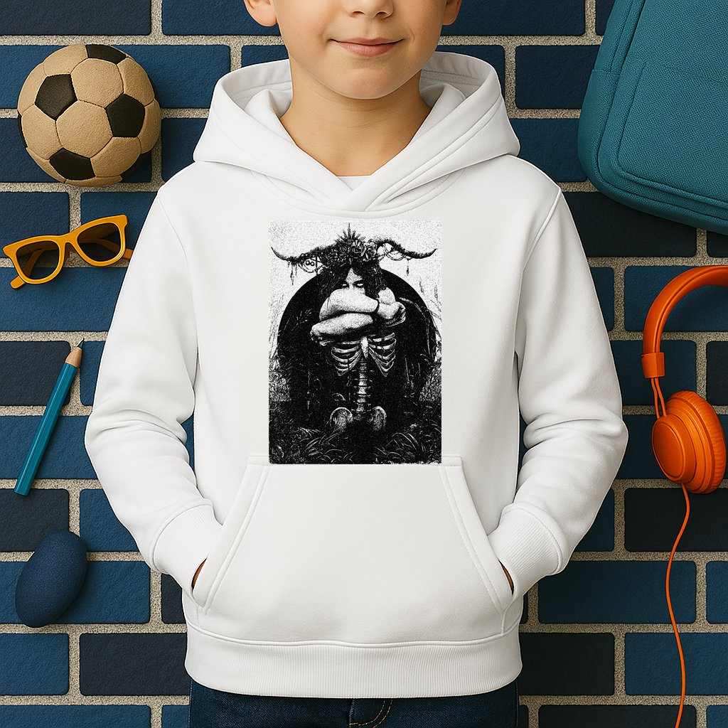 Occult Gothic Black Metal Dark Aesthetic Goth Kids Hoodie