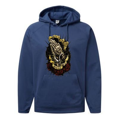 Only God Can Judge Me Pray Swag Cool Performance Fleece Hoodie