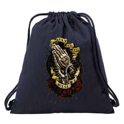 Only God Can Judge Me Pray Swag Cool Drawstring Bag