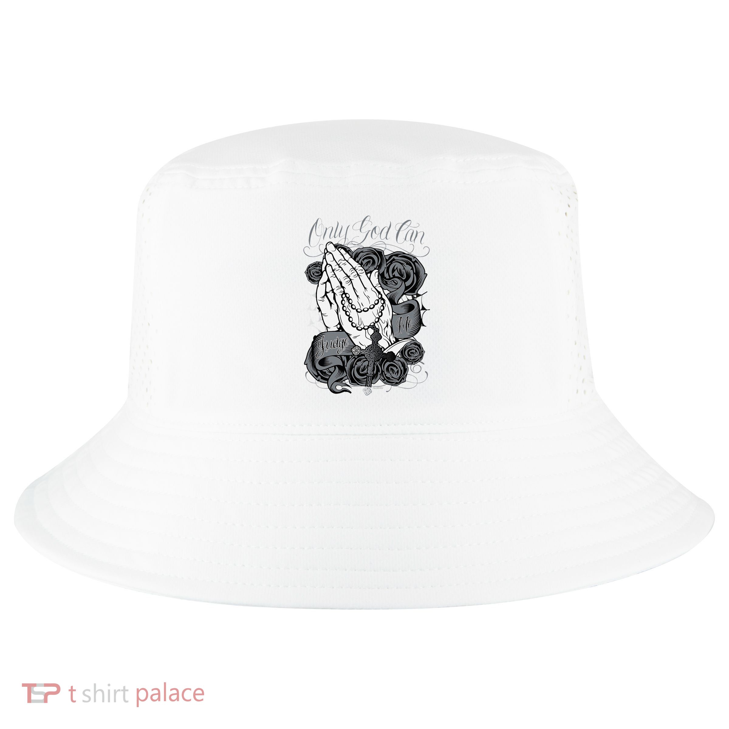 Only God Can Judge Me Chicano Low Rider Graphic Art Cool Comfort Performance Bucket Hat