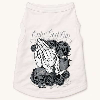 Only God Can Judge Me Chicano Graphic Art Doggie Tank