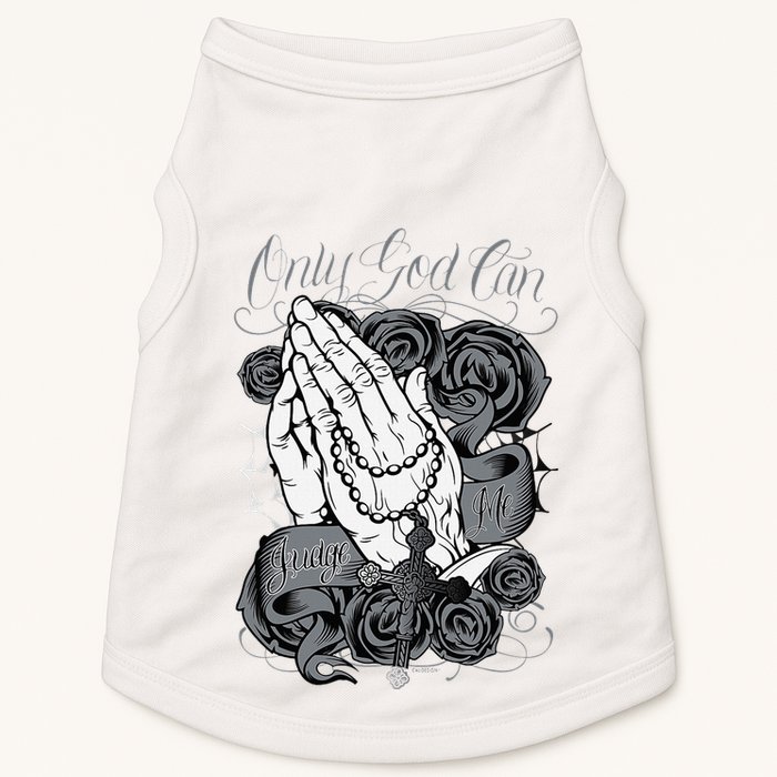 Only God Can Judge Me Chicano Graphic Art Doggie Tank