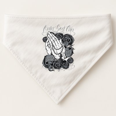 Only God Can Judge Me Chicano Low Rider Graphic Art USA-Made Doggie Bandana