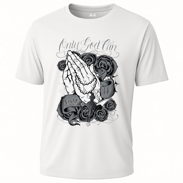 Only God Can Judge Me Chicano Low Rider Graphic Art Performance Shirt