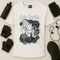 Only God Can Judge Me Chicano Low Rider Graphic Art Performance Shirt