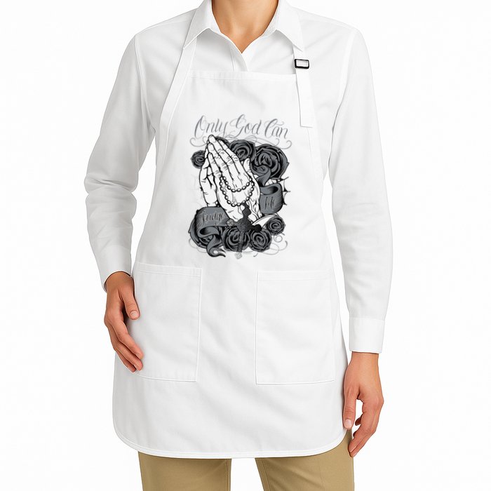 Only God Can Judge Me Chicano Graphic Art Apron