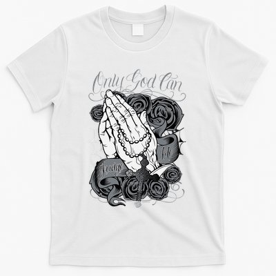 Only God Can Judge Me Chicano Low Rider Graphic Art T-Shirt