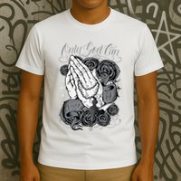 Only God Can Judge Me Chicano Graphic Art T-Shirt