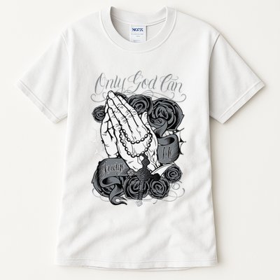 Only God Can Judge Me Chicano Low Rider Graphic Art Tall T-Shirt