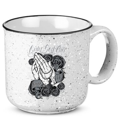 Only God Can Judge Me Chicano Graphic Art 15oz Campfire Ceramic Mug