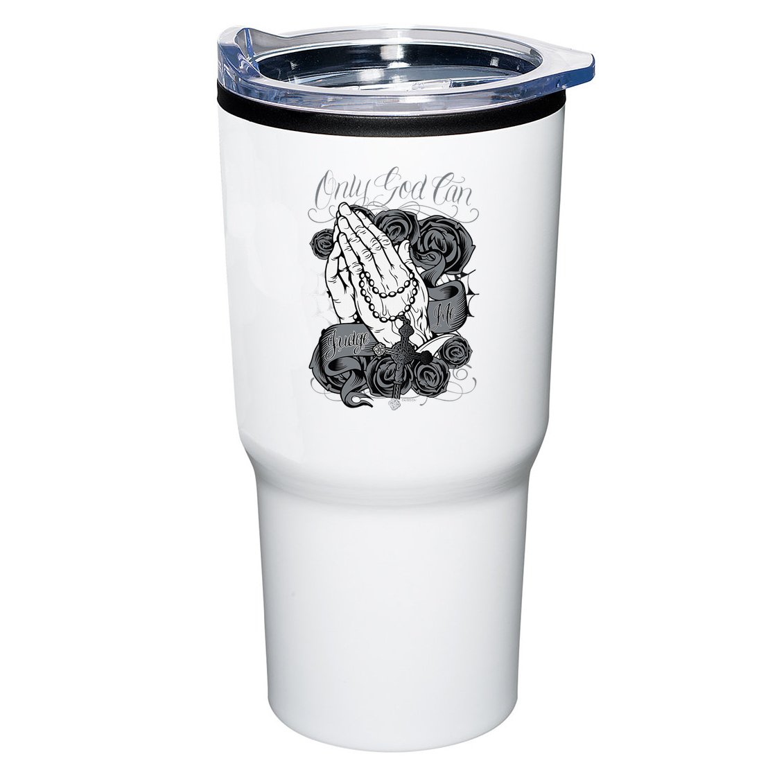 Only God Can Judge Me Chicano Graphic Art Tumbler
