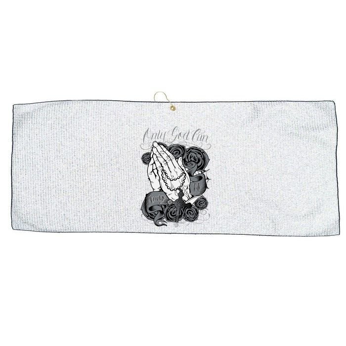 Only God Can Judge Me Chicano Graphic Art Large Microfiber Waffle Golf Towel