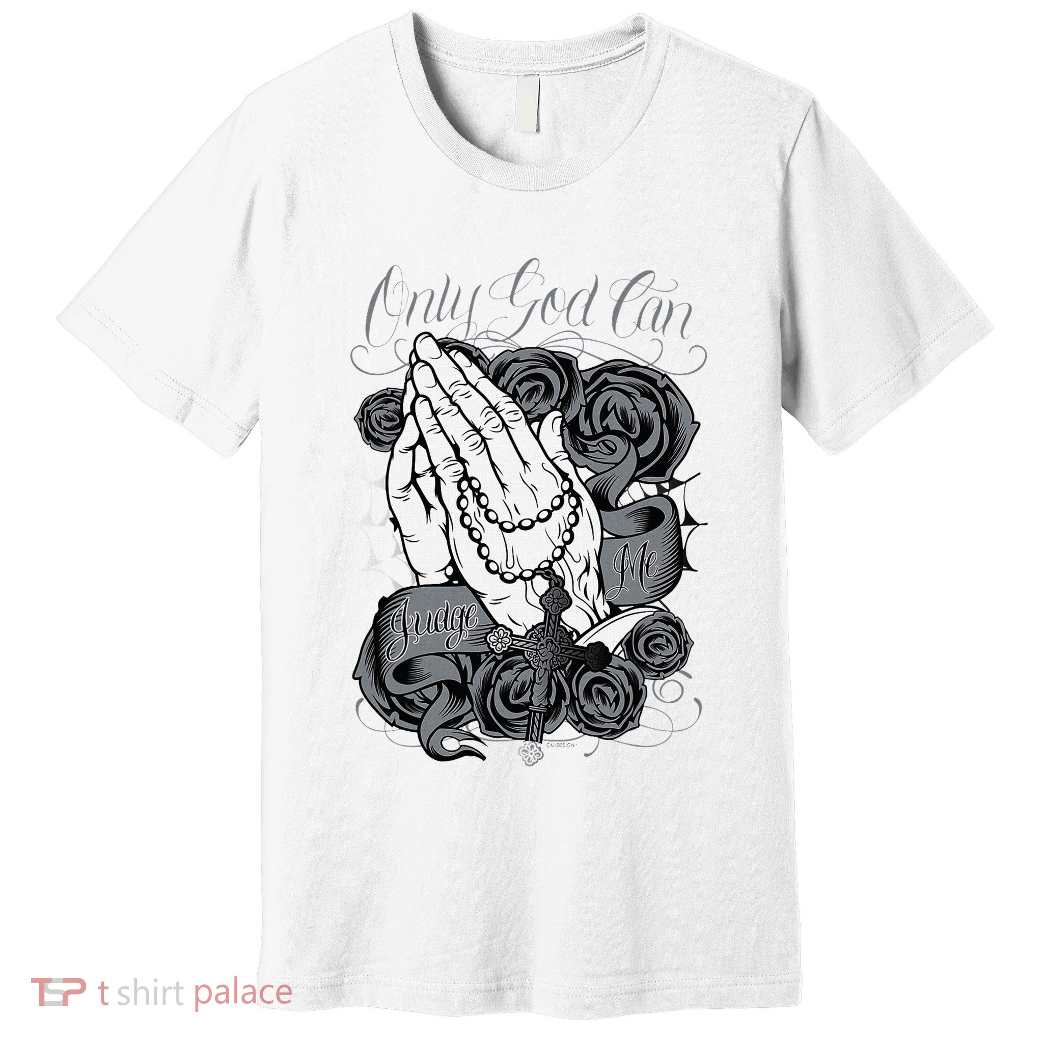 Only God Can Judge Me Chicano Low Rider Graphic Art Premium T-Shirt