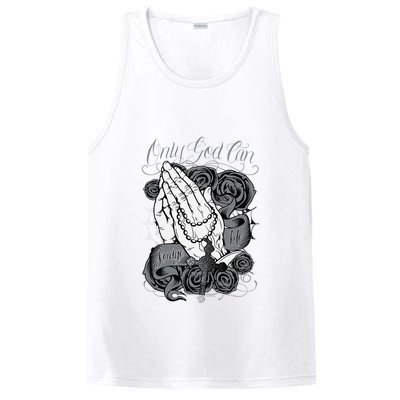 Only God Can Judge Me Chicano Graphic Art PosiCharge Competitor Tank