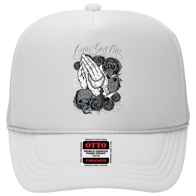 Only God Can Judge Me Chicano Low Rider Graphic Art Trucker Hat
