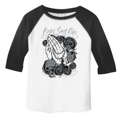Only God Can Judge Me Chicano Graphic Art Toddler Fine Jersey T-Shirt