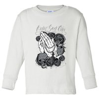 Only God Can Judge Me Chicano Graphic Art Toddler Long Sleeve Shirt