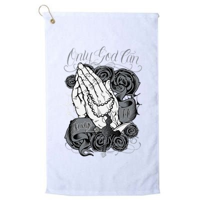 Only God Can Judge Me Chicano Graphic Art Golf Towel