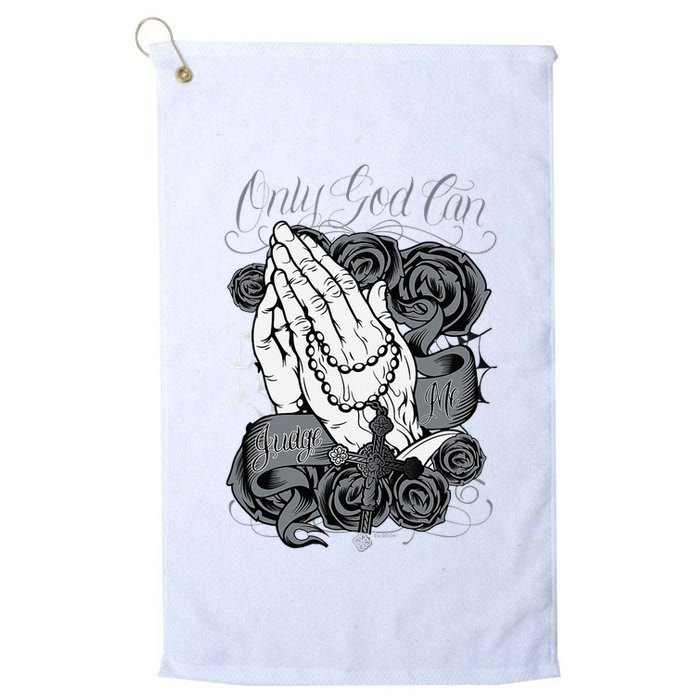 Only God Can Judge Me Chicano Graphic Art Golf Towel