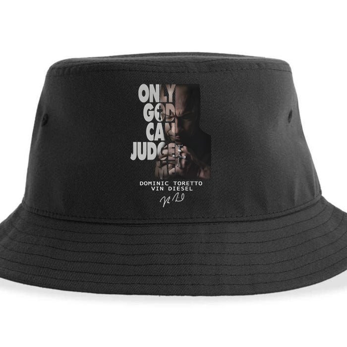 Only God Can Judge Me Dominic Toretto Vin Diesel Sustainable Bucket Hat