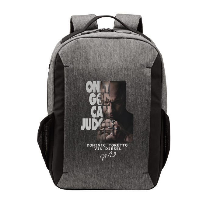 Only God Can Judge Me Dominic Toretto Vin Diesel Vector Backpack