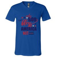 Only God Can Bless America Not Biden Trump Biden Gift V-Neck T-Shirt