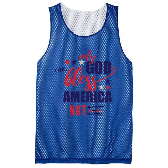 Only God Can Bless America Not Biden Trump Biden Gift Mesh Reversible Basketball Jersey Tank