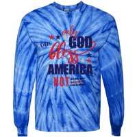 Only God Can Bless America Not Biden Trump Biden Gift Tie-Dye Long Sleeve Shirt